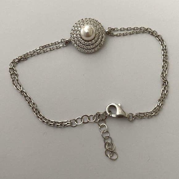 925 silver pearl bracelet trending - Picture 3 of 4